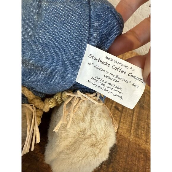 Starbucks Bearista Plush Bear Scarecrow 16th Edition Vintage - Picture 5 of 6